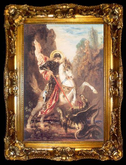 framed  Gustave Moreau Saint George and the Dragon, ta009-2
